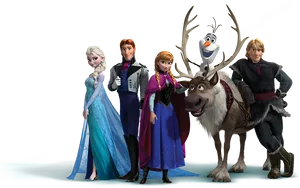 Frozen Main Characters Pose PNG Image