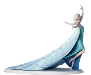 Frozen Queen Elsa Figure PNG Image