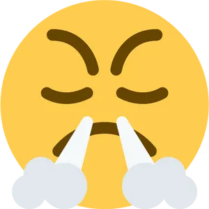 Frustrated Emoji Steam Nose.png PNG Image