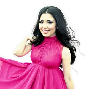 Fuchsia Pink Dress Png 06292024 PNG Image