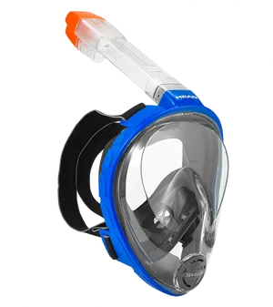 Full Face Snorkel Mask Blue PNG Image