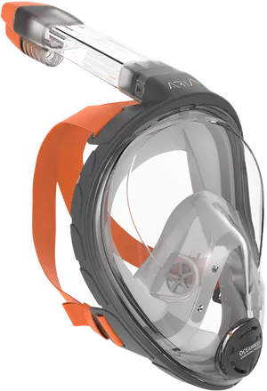 Full Face Snorkel Mask Design PNG