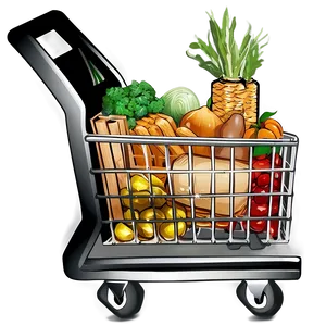 Full Grocery Cart Png Ljc57 PNG Image