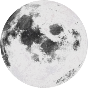 Full Moon Detailed Photography PNG Image