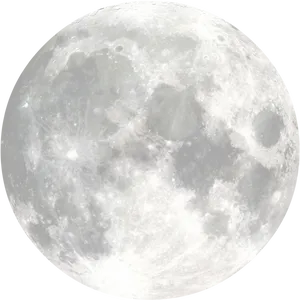 Full Moon Detailed View PNG Image