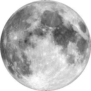 Full Moon Detailed View PNG Image