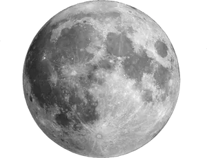 Full Moon Detailed View PNG Image