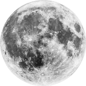 Full Moon Detailed View PNG Image