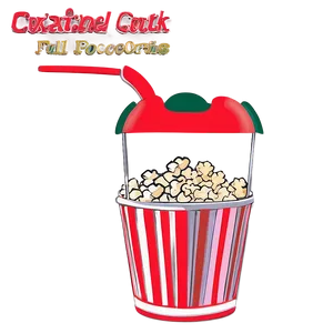 Full Popcorn Bucket Ready-to-eat Png Jeg PNG Image