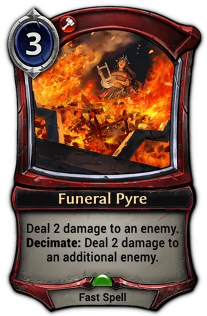 Funeral Pyre Card Art PNG Image