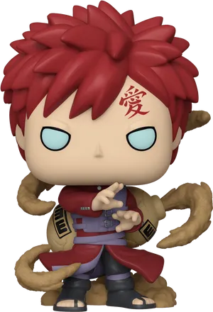 Funko Pop Gaara Figure PNG Image