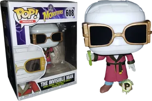 Funko Pop Invisible Man Figure PNG Image