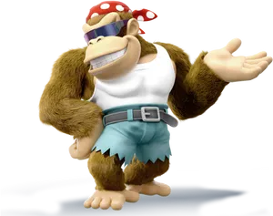 Funky Kong Pose PNG Image