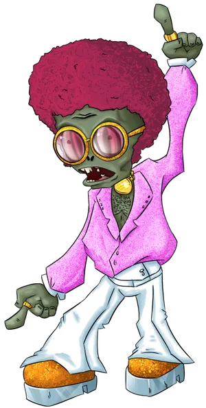 Funky Zombie Illustration PNG Image