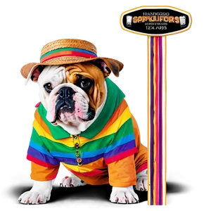 Funny Bulldogs Dressed Up Png Bdw PNG Image