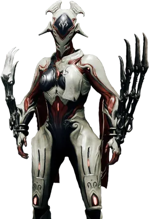 Futuristic Armored Figure PNG Image