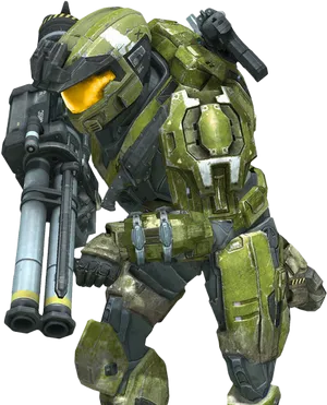 Futuristic Armored Soldier PNG Image