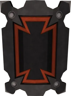 Futuristic Black Shield Design PNG Image