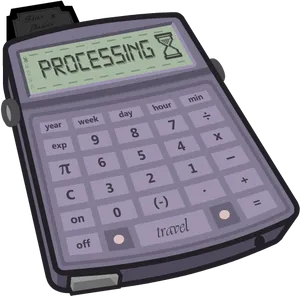 Futuristic Calculator Concept PNG Image