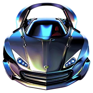 Futuristic Car Vector Artwork Png 06202024 PNG Image