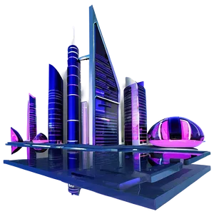 Futuristic Cityscape Visualization Png Jib PNG Image