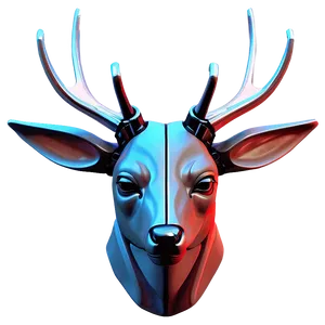 Futuristic Deer Head Cyber Art Png 06212024 PNG Image