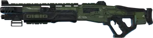 Futuristic Green Shotgun PNG Image