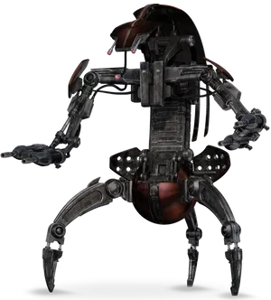 Futuristic Robot Spider Droid PNG Image