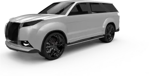 Futuristic S U V Concept3 D Render PNG Image