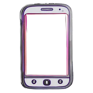 Futuristic Smartphone Outline Png Agp6 PNG Image