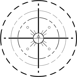 Futuristic Sniper Scope Crosshair PNG Image