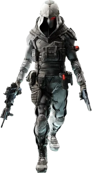 Futuristic Soldier Ghost Apparition PNG Image