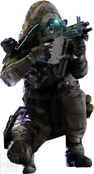 Futuristic_ Soldier_ Ghost_ Recon PNG Image