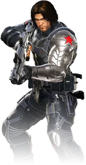 Futuristic Soldier Ready For Combat PNG Image