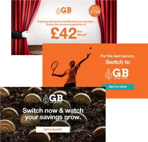 G B Energy Supply Ads Collage PNG