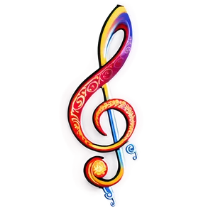 G Clef With Butterflies Png Tlh56 PNG Image