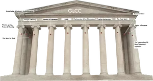 G L C C Spiritual Concepts Pillars Graphic PNG Image