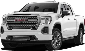 G M C Sierra Denali White Truck PNG Image