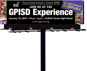 G P I S D Experience Billboard Advertisement PNG Image