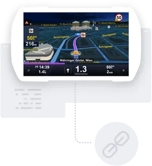 G P S Navigation Display3 D Map View PNG Image