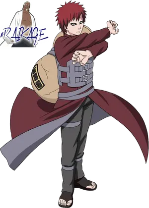 Gaara Naruto Anime Character PNG Image