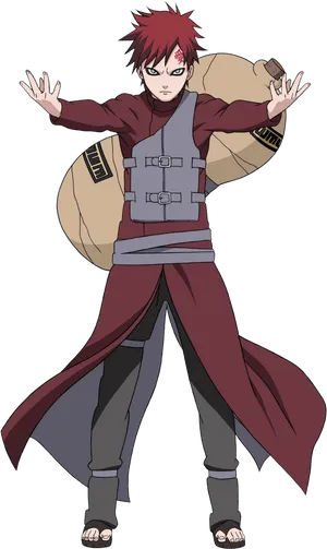 Gaara Naruto Anime Character PNG Image