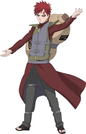 Gaara Naruto Anime Character PNG Image