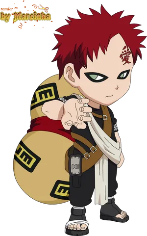 Gaara Naruto Anime Character PNG Image