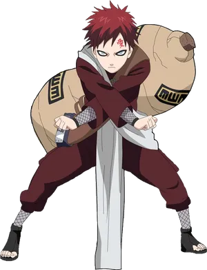 Gaara Naruto Anime Character PNG Image