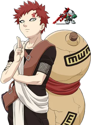 Gaara Naruto Anime Character PNG Image