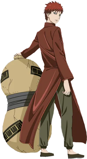 Gaara Standing With Gourd PNG Image