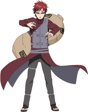 Gaaraofthe Sand Standing Pose PNG Image