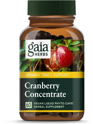 Gaia Herbs Cranberry Concentrate Bottle PNG Image