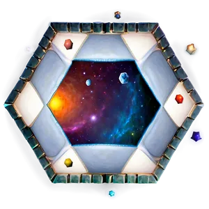 Galactic Hexagon Space PNG Uwr81 PNG